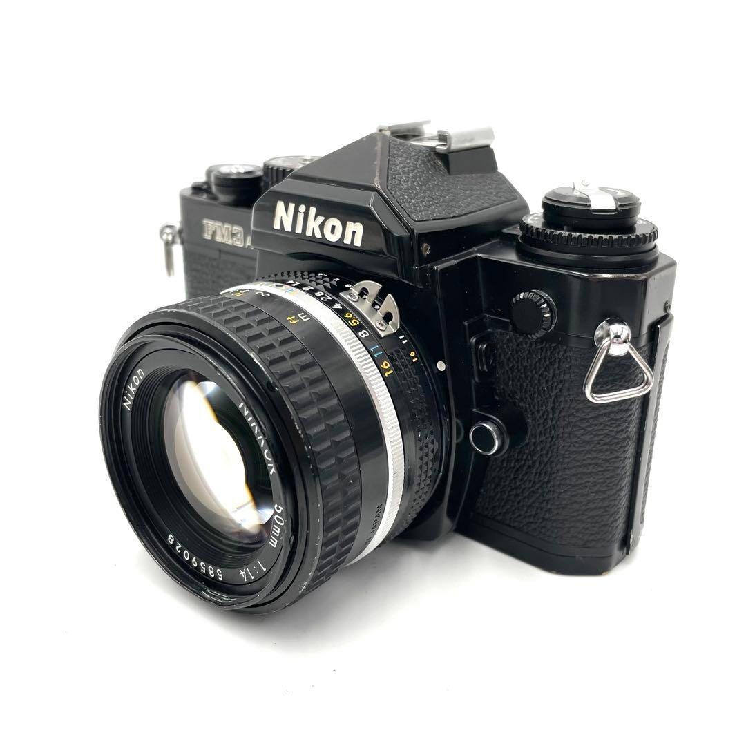 Junk Nikon FM3A 35mmフィルムカメラ Nikon FM3a Black 35mm Camera Body -Nice, New Seals- [EXC-]