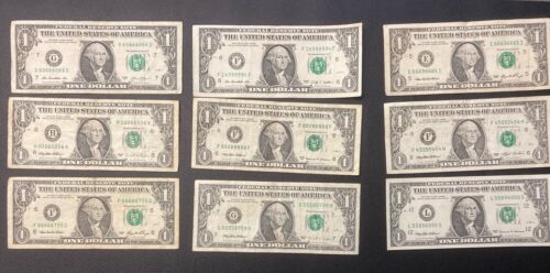 9 Fancy Serial Number $1 Dollar Bill Repeater - Picture 2 of 9