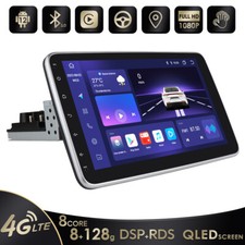 Autoradio 8+128GB Carplay 1 Din GPS Navi Android 12 Octa Core Android 12 DSP DAB