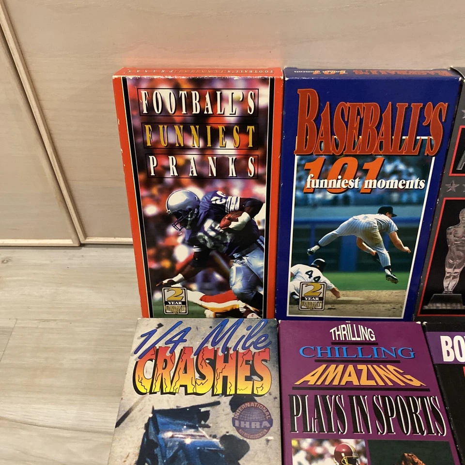 HUGE Vintage VHS 📼 Sports LOT Football Baseball Funnies Pranks Boxing Hockey - Image 2 of 4