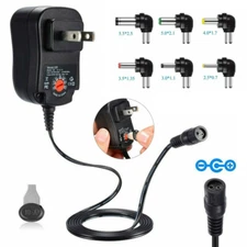 12W Universal Adjustable AC/DC Power Adapter 6V 9V 12V Power Supply Plug Charger