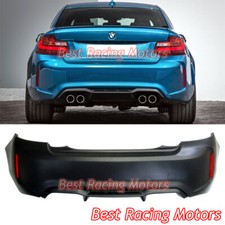 For 2014-2021 BMW F22 F23 2-Series 2dr M2 (F87) Style Rear Bumper (Quad Exhaust)