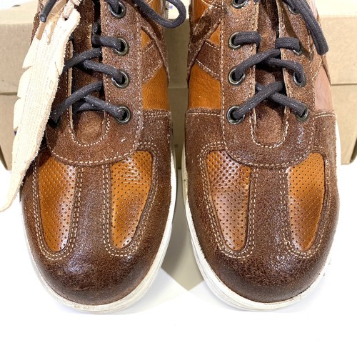 Bed|Stü Muller Men's Sz 10.5 Cognac Leather Fashion Lace-up Sneaker Shoes X7-5 - Picture 3 of 11