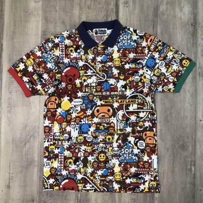 Glow in the Dark Milo land polo shirt BAPE STA APE star A Bathing