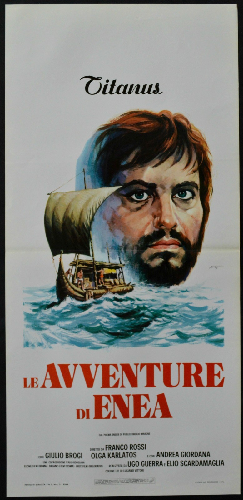 Locandina originale film LE AVVENTURE DI ENEA (1974) - Regia di Franco Rossi