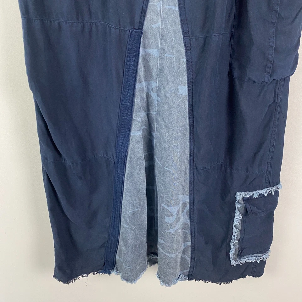 Maxi Falda Carga Seda Da-Nang Talla XS Azul Marino Bolsillos Original Militar Larga Foto 3 de 4