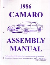 1986 Chevrolet Camaro Factory Assembly Manual