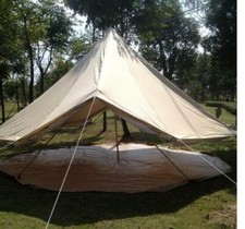 5M 16ft Canvas Camping Bell Tent Outdoor Family Hiking Waterproof Cotton Tent