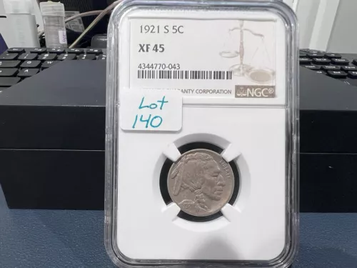 1921-S 5c Buffalo Nickel NGC XF45 (EEJ)