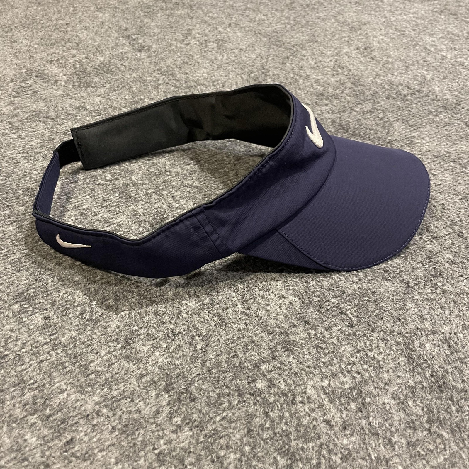 Nike Golf Visor Hat Adjustable Strapback Navy Blu… - image 5