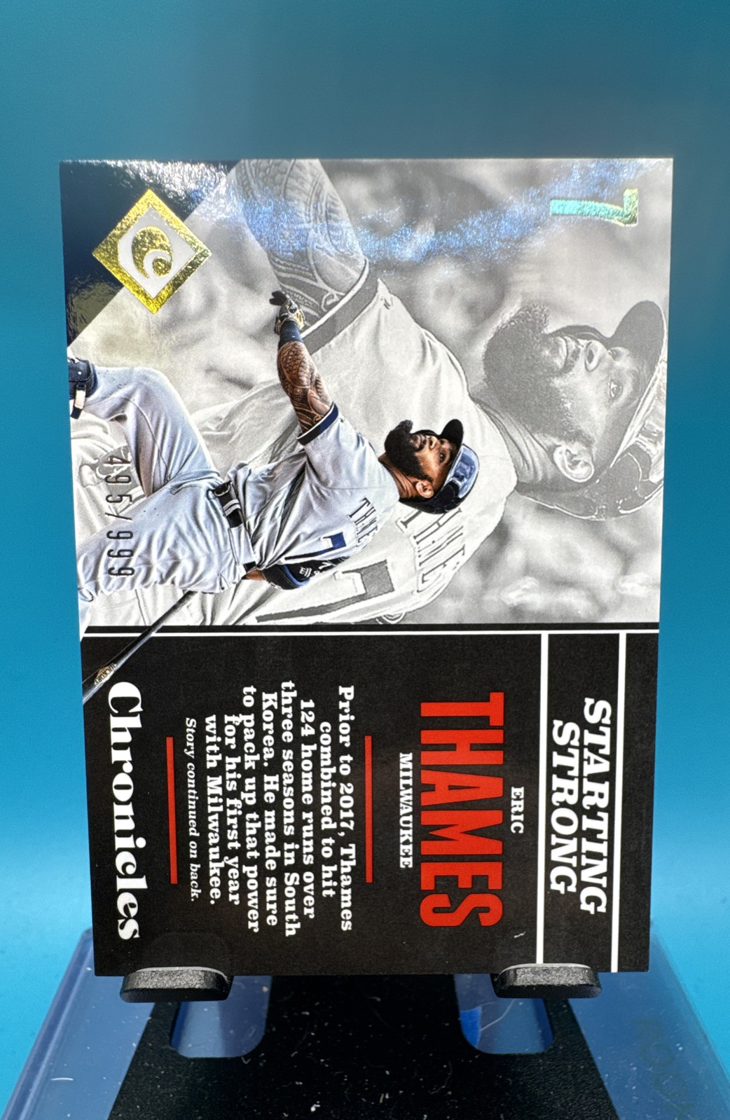 2017 Panini Chronicles - Eric Thames #62 Gold /999 D7