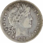 1893 Barber Silver Half Dollar VF Uncertified #816