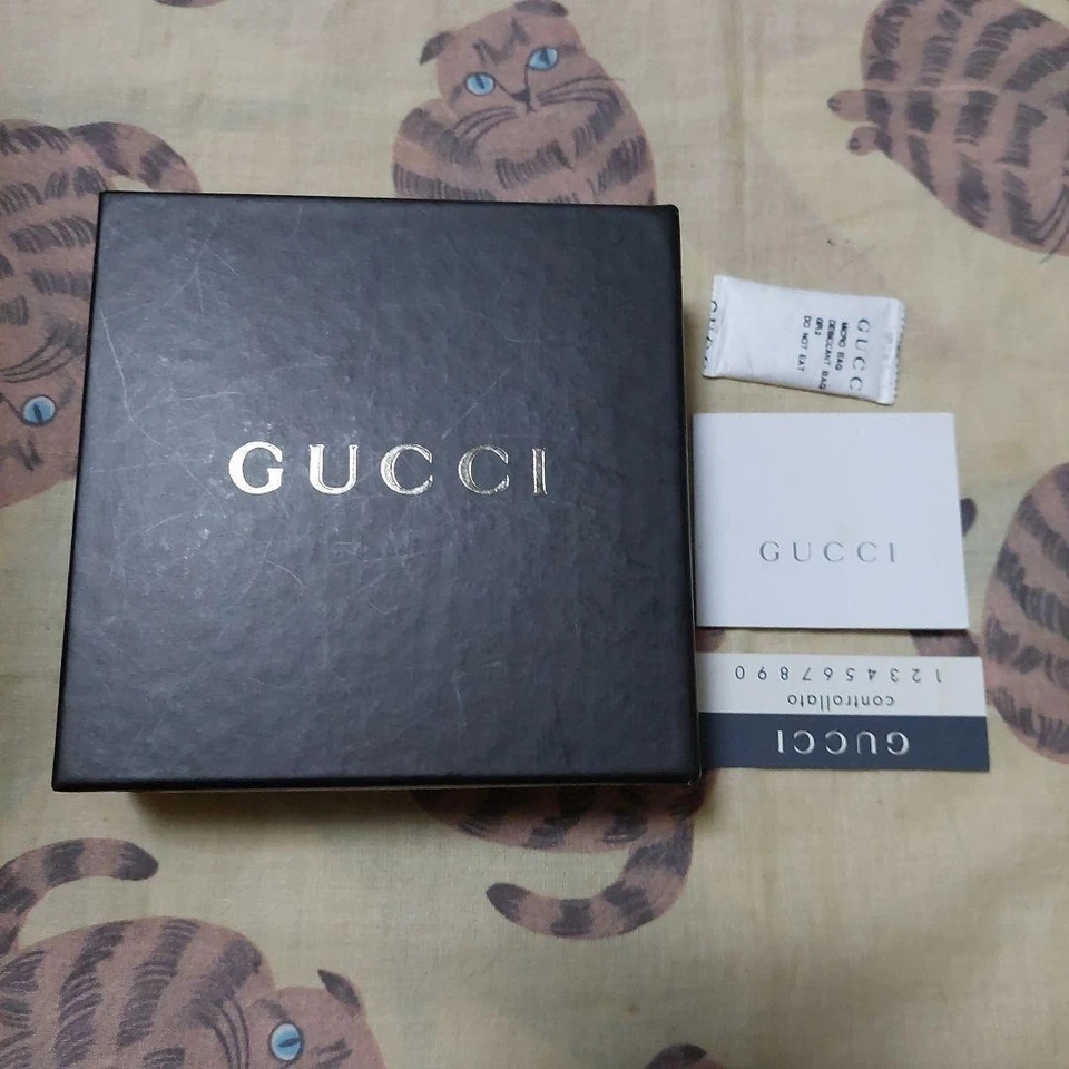 Gucci Jackie Cartera Doble Plegable Cartera Compacta Cuero Gamuza Beige USADA Auténtica #S2798 Foto 3 de 4