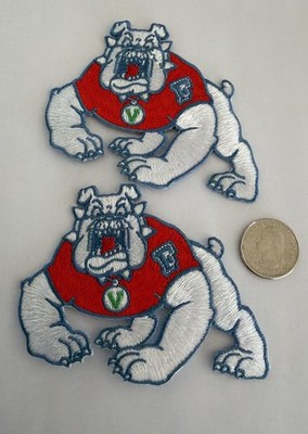 2- Brand New Bulldogs  Embroidered Iron On Patches.  4 x 3  Awesome!