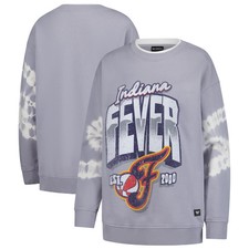 Women's The Wild Collective  Gray Indiana Fever Double Collar Fleece Pullover