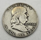 1954-D Franklin Half Dollar 90% Silver US Coin