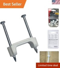 15 Pack UV-Resistant ½ Inch Insulated Staples for Non-Metallic Cable Securing