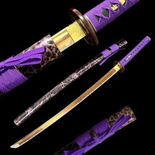 Samurai Katana Sword Purple Handle As Sharp As A Razor 40in Collectible