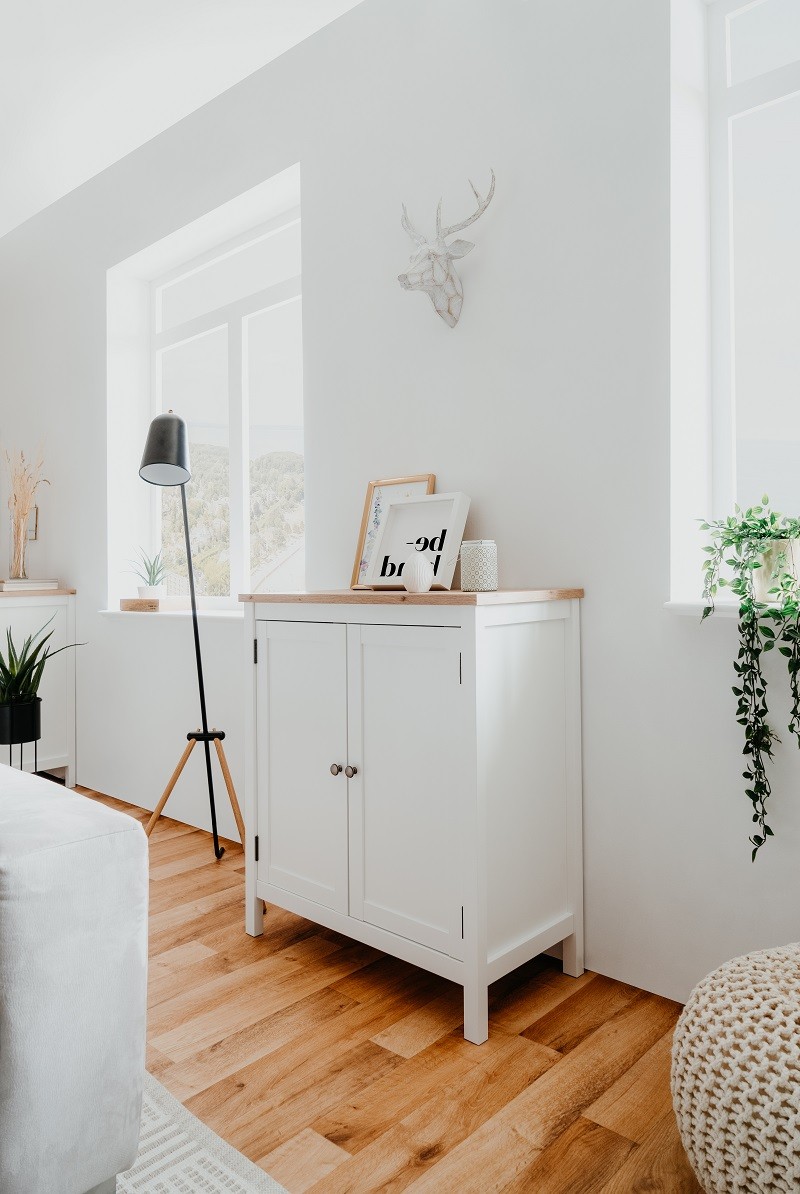 Kommode Sideboard Highboard Schuhkommode Landhausstil weiß Eiche 80 cm
