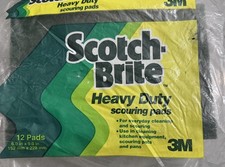 1991 VTG 3M SCOTCH BRITE 5 Heavy Duty scouring pads 6 in x 9in