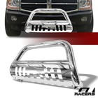For 2004-2010 Durango/2006+ Aspen S/S Chrome Bull Bar Push Bumper Grille Guard