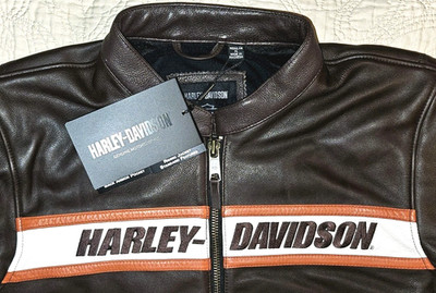 NEW HARLEY-DAVIDSON, MENS SIZE XL, VICTORY LANE II LEATHER JACKET-MSRP $500.00!