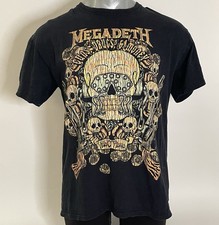 Megadeth Gigantour 2012 Guns Drugs Money Tour Shirt Est Large Black Metal Tee