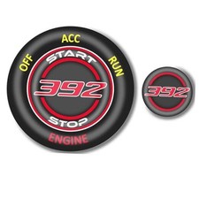 Push Start Button Cover for Dodge Challenger Charger Red - 392 New Style