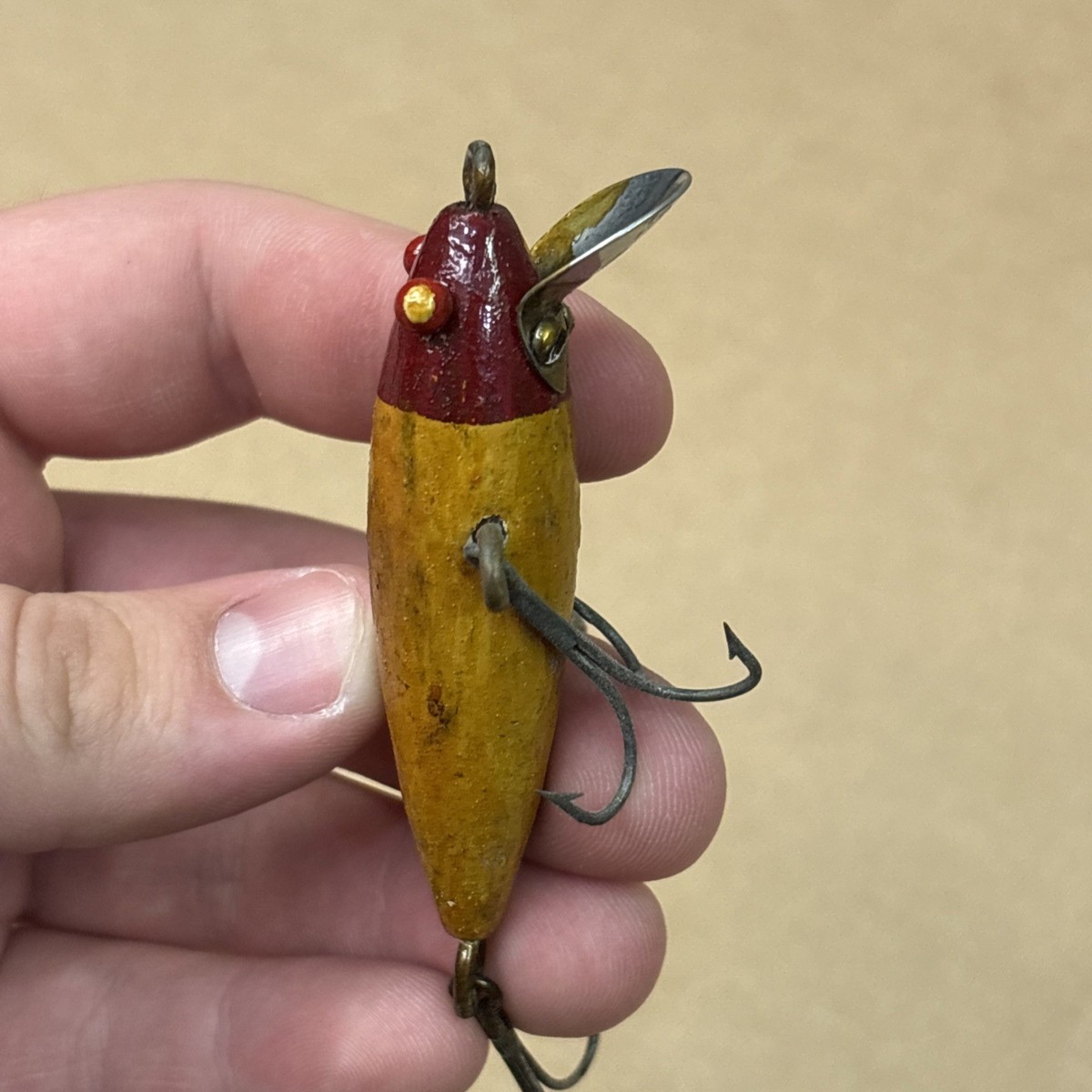 antique ethnic fishing lures Antique Homemade Wooden Fishing Lure