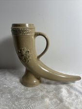 Viking Drinking Horn Stoneware Horn Pitcher S...