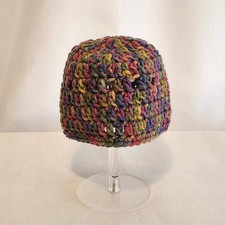 Handmade Crochet Newborn Baby Beanie Hat Artist Print-NEW