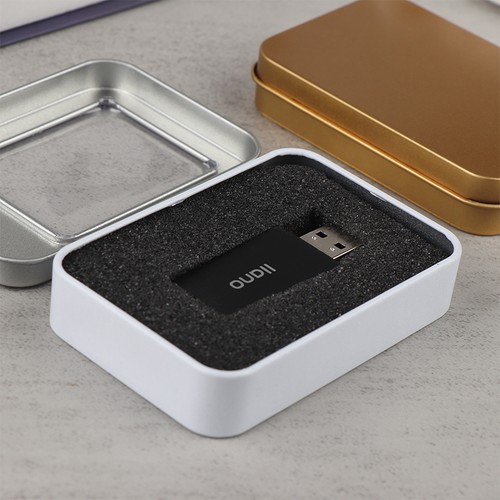 Tinplate U Disk Small Square Box Badge Gift Metal Packaging Box U Disk Large - Afbeelding 8 van 16