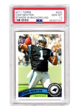 Cam Newton 2011 Topps Stands/Background #200 RC Rookie Card - PSA 10 (New Label)