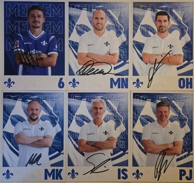 SV Darmstadt 98 6 Original Signierte Autogrammkarten