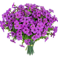 KüNstliche Blumen Dekoration Strauß Realistisch Violett 36 Cm 9 Stk