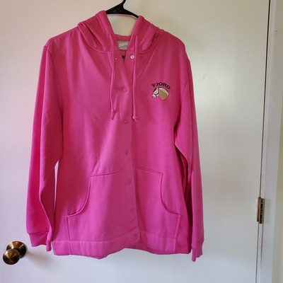 NORWEGIAN FJORD Embroidered Hooded Sweatshirt- Pink- Size L - Equestrian