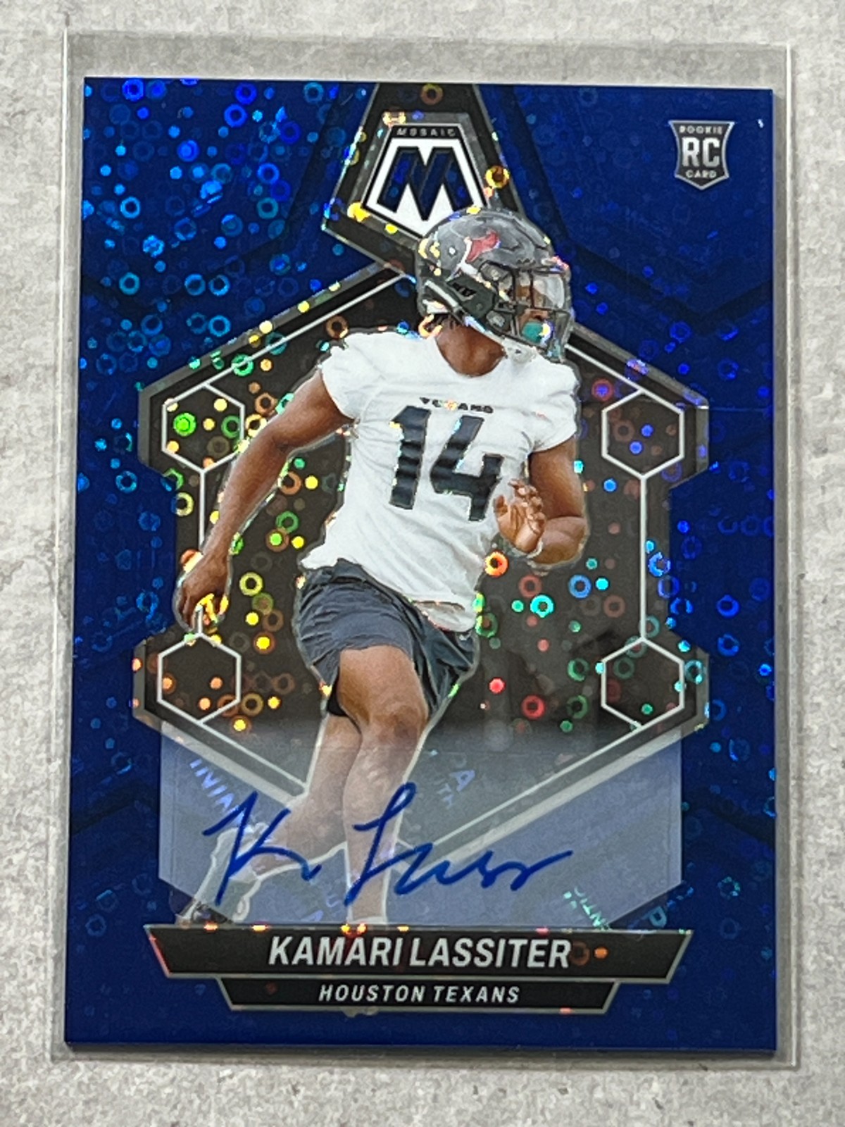 Kamari Lassiter Panini Mosaic #342 Autograph-Blue No Huddle