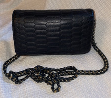 AIMEE KESTENBERG Black Small Leather Crossbody Purse Bag