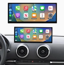 2025 Upgraded 12.3" Ultra-Narrow Touchscreen Wireless CarPlay Android Auto Recei