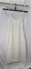 ZARA Women's Dress A-line XS Sleeveless Lined Cotton Sphagetti Strap White Dress