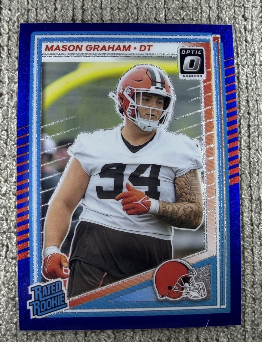 2025 Donruss Optic Rated Rookie Blue SSP Blue Glitter Mason Graham #206 