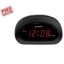 Compact Digital Alarm Clock with Large Red LED Display – Perfect for Travel