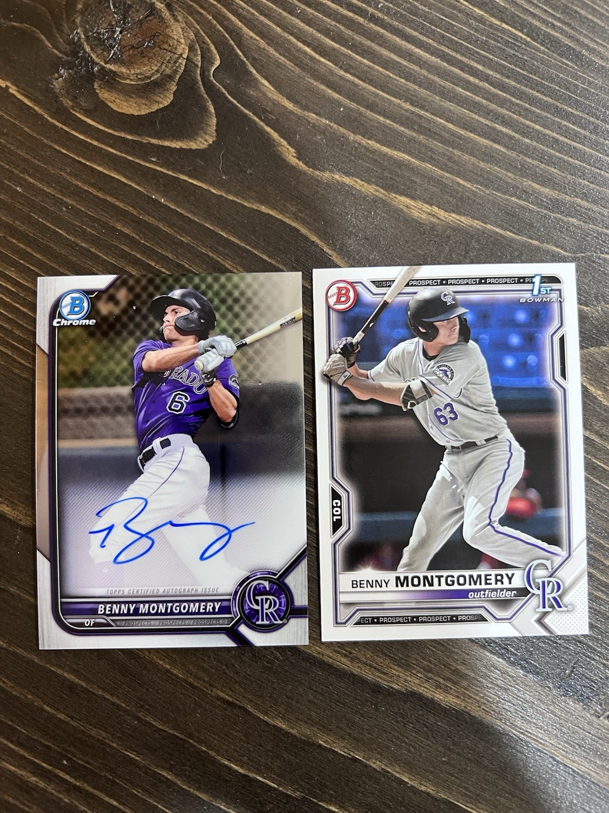 Benny Montgomery 2022 Bowman Chrome Prospect Auto #CPA-BMY - Colorado Rockies