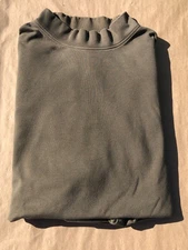 SCOTT BARBER 100% Pima Cotton Long Sleeve MOCK TURTLENECK DARK GREEN Mens Sz L
