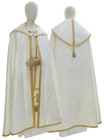 Cream Gothic Cope with stole Vestment Capa pluvial Crema Piviale K072K24