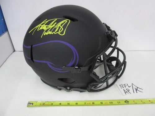 Adrian Peterson signed full size Helmet Authentic Lunar Eclipse Vikings Beckett