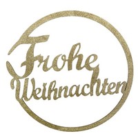 Deko Ring Frohe Weihnachten Gold Weihnacht Dekorieren Nikolaus Winter Advent