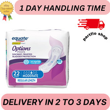 Equate Option Women Incontinence Pads Moderate Absorbency Regular Length 22count