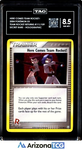 Here Comes Team Rocket! graded TAG 8.5 for sale on eBay
