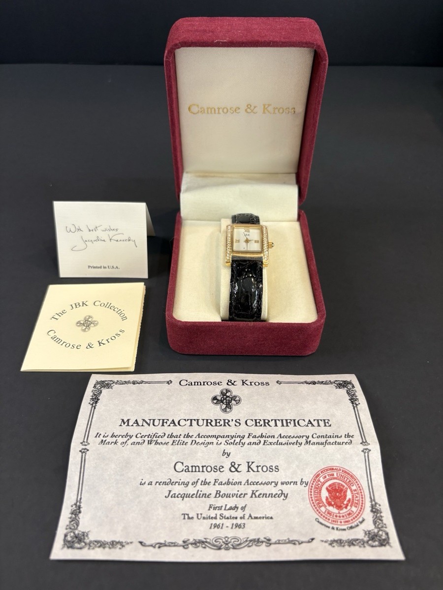 Camrose & Kross JBK Jacqueline Kennedy Tank Watch -Gold Plated